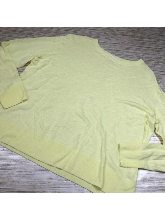 Sweaters - 3300 Nordstrom Signature Womens Pullover Sweater Yellow Long Sleeve Crew L